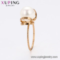 15341 xuping nuevo estilo best-seller joyería de perlas de agua dulce romántica, accesorios de anillo de dedo de lujo 18k lleno de oro para las mujeres